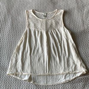 Forever 21 Tank, crocheted upper, size medium